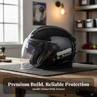 3/4 Helmet All Season 3/4 Open Face Helmet Lightweight Design for Commuters, Summer Riding, Daily Commute