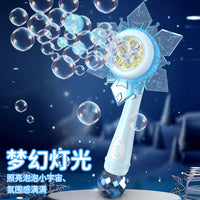 跨境向日葵泡泡机花洒雪花泡泡枪升级自动手持电动摆地摊儿童玩具