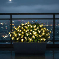 Solar Flower String Light Decorative Outdoor Lighting Long Lasting for Garden