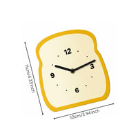 Bread Wall Timepiece Cute Home Accessory Battery Operated for Kitchen