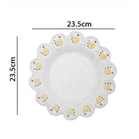 Banana Tableware Cream Ceramic Tableware Glazed