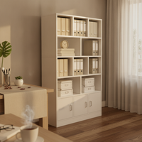 Multi-Tier Display Cabinet Sturdy Construction for Living Room, Study