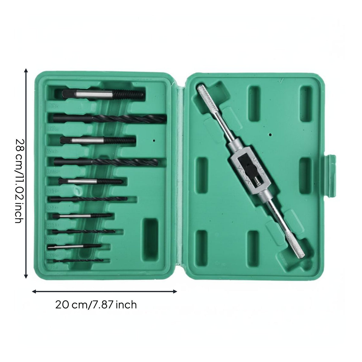 11 Pieces Stripped Screw Extractor Tool Set Wear Resistant Wrench Boring Tool Extractor Set Stripped Screw Remover Kit for DIY Enthusiasts