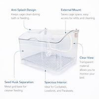 Bird Bath for Cage, Multi-functional Bird Bath Tub, Parrot Bath Tub Bird Water Bowl, Budgie Shower F - Image 6