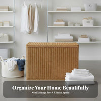 Lidded Wickerdesign Box Large Capacity Lidded Rectangular Box Faux Rattan Design adaptable for Parents, Renters, Living Room