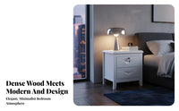 Nightstand with Drawers Large Storage Capacity 2-Drawer End Table Sturdy Frame