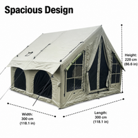 Inflatable Tent 4-6 Person Waterproof Oxford Fabric 4 Season Family Air Tent