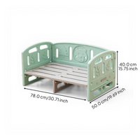 Washable mesh pet bed, non-slip base.
