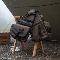 Horse Saddle Bag Lightweight Canvas Saddle Bag Multi Compartment Equestrian Gear for Equestrians