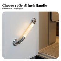 Chrome-Finish Lighted Door Grab Bar