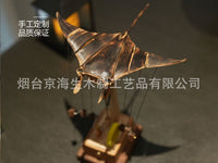 厂家直销魔鬼鱼齿轮手工木制桌面摆件家居生日礼物实木创意