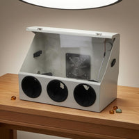 Sleeve Ports Polishing Guard Box Hinged Lid Grinding Enclosure Box Side Openings