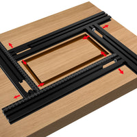 Adjustable Router Guide Rail with Backing Support for Woodworking