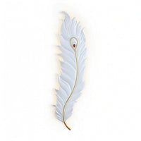 Feather Wall Sconce Dimmable Feather Wall Light Elegant for Hallway