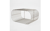Open-Frame Stainless Steel Storage Rack Compact Metal Rack with Shelves Slim Wire Shelving Unit Minimalist for Bedroom, Bedside, Reading Corner