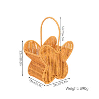 Butterfly Basket Woven Handheld Storage Basket Sturdy for Tabletop