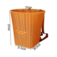 Reinforced Frame Plastic Wicker Pack Basket Adjustable Straps Rattan Design Foraging Basket Ergonomic Design Outdoor Gear Waterproof for Gardeners
