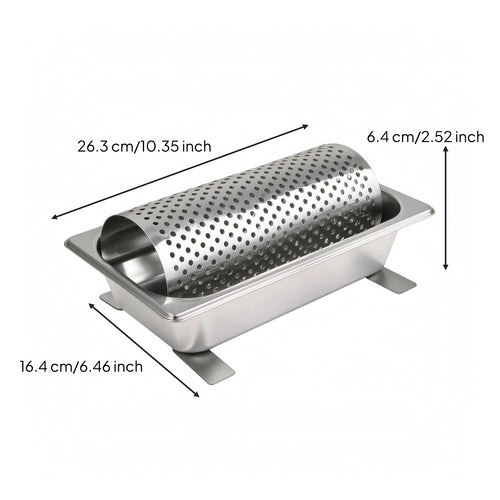 Stainless Steel Butter Roller Polished Metal Kitchen Utensil 2 L