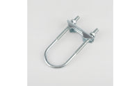 Antenna Mast Clamp Galvanized Mast Clamp with U-Fasteners Serrated Pole Mounting Bracket for Installers, Hobbyists, Communications Installations