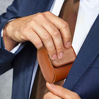 Leather Watch Storage Box for 1, 2, or 3 Watches, Travel Case