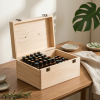 Essential Oil Box with Dividers Compartmented Essential Oil Storage Basic Box Bottle Holder for Collectors