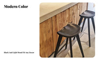 Wooden Counter Stool with supportrest Nordic Design Seating Furniture for Adults