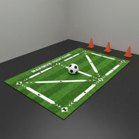 Indoor Soccer Practice Mat Numbered Path Design Kids Soccer Training Rug Easy to Use Football Skill Practice Carpet for Home