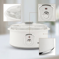 Electric Yogurt Maker Homemade Yogurt Maker with Glass Jars Appliance Healthy Single-Touch for Beginners, Kitchen, Countertop