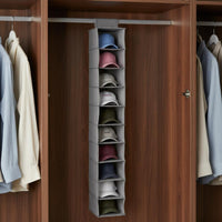 10 Layer Hanging Storage Bag Easy to Reach Hanging Hat Organizer for Closet