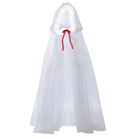 Mesh Cape with Hood Translucent Transparent Cloak Draped Cloak with Tie Closure for Stage Performances