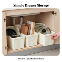 Pot and Pan Organizer Multi-Functional Cabinet Storage Organizer Bin Space Saving Slide-out Cabinet Storage for Kitchen, Pantry