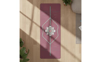Grippy Coconut Fiber Exercise Mat Printed Exercise Mat with Alignment Lines Long-Lasting Wide for Yogis, Home Gym