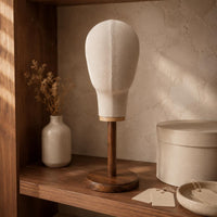 Hat and Hairpiece Display Stand Textile Covered Canvas Mannequin Head Easy To
