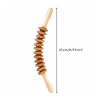 Wooden Massage Roller Stick 360° Rotation Wooden Massage Roller Portable