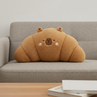 Croissant Capybara Pillow Padded Croissant Capybara Soft Toy Decorative for Bed