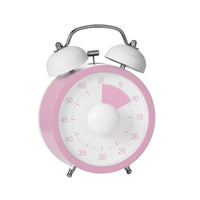 Tabletop Twin-Bell Timer Retro-Style Mechanical Timer with Bells Portable Small for Study