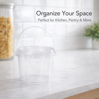 Bucket Lid Carry Handle Storage Container, Transparent Storage Bucket Lid, Handle Storage Unit Conta - Image 4
