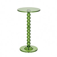 Acrylic Side Table Clear Round Side Table Glossy for Living Room, Reading Corner