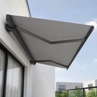 Awning Sun Shade 500cm×300cm, Aluminum Alloy, Full Cassette, Remote Control Type, Sun Shade, Outdoor, For Balcony