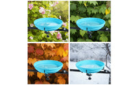 Plastic Birdbath with Clamp Shallow Heated Birdbath Easy to Install Hanging Bird Bath Long-Lasting for Garden