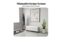 Narrow Entryway Stool Minimalist Design Upholstered Bench Light Luxury Aesthetic Soft Upholstery for Homeowners