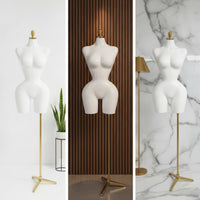 Mannequin Torso with Stand Sturdy Dress Form with Base Portable Manikin for Boutiques