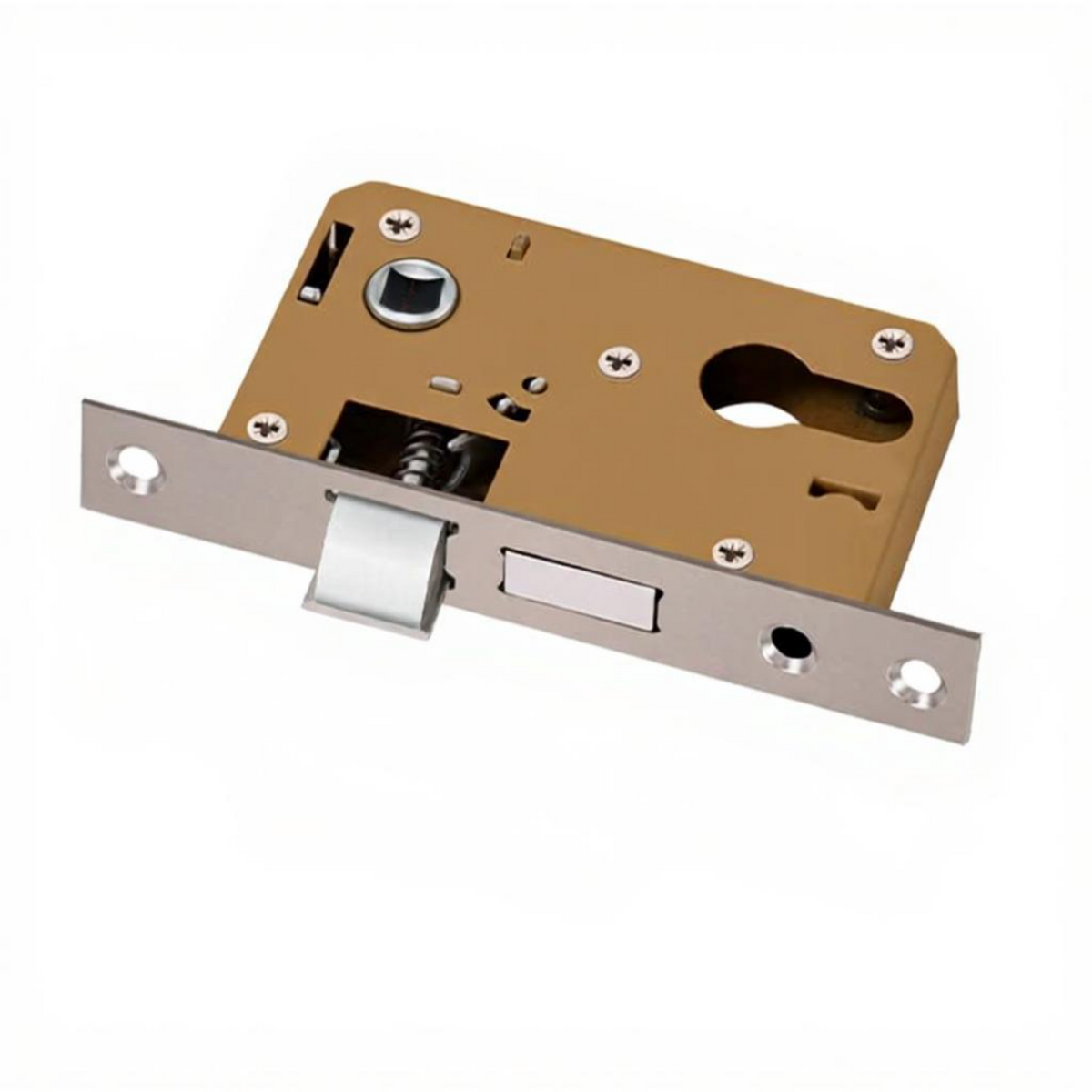 Universal door lock frame, quiet latch, interior privacy lock, adjustable for wooden room doors, easy installation, home security