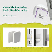 Kid Protection Sliding Door Lock, Panel Security Lock, childproof Sliding Glass Door, Strong glue, Easy Installation, Effortless Mounting