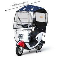 Waterproof scooter cover with sun shield