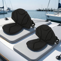 2 Pieces Kayak Seat with Backrest Padded Kayak Seat with Storage Bag Contoured Cushion for Kayakers, Paddleboarding