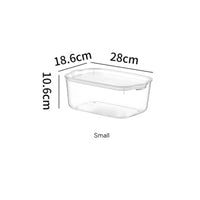 Storage Bin with Lid Transparent Plastic Box with Lid Lidded Organizer Box Slimline Transparent Storage Container Stackable
