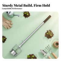 Agricultural Film Hole Puncher Saves Labor Manual Mulch Layer Hole Cutter Sharp Serrated Blade Standing Soil Puncher for Farmers, Greenhouse
