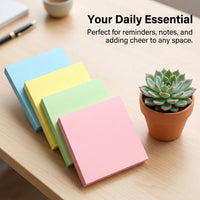 Self Repositionable Notes 76x76mm Colorful Pads 100 Sheets for Office Reminders Use Sticky