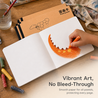 A4 Thickened Sketchbook for Kids, Blank Kraft Paper Drawing Pad for Art, Doodle, and Early Learning